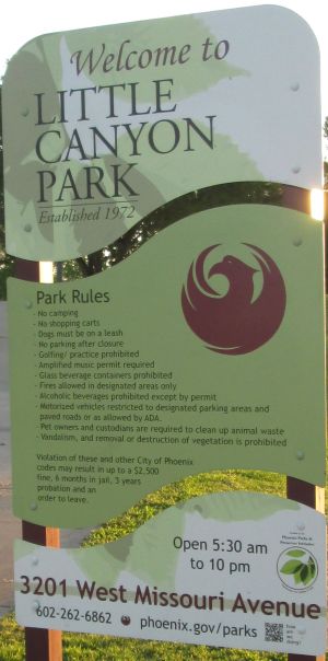 imaginary Phoenix Arizona law that make it illegal for homeless people to have shopping carts in parks - CC 24-26 - Phoenix City Code CC 24-26 - Little Canyon Park 3201 West Missouri Avenue