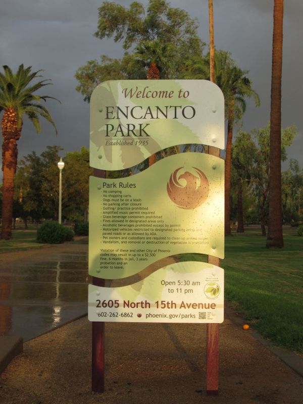 Encanto Park - Phoenix, Arizona - A nice rainy day in Phoenix Encanto Park