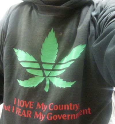 I love my country, but I fear my government - t-shirt - Edward Forchion - NJ weedman, New Jersey Weedman, NH weed man, New Jersey Weed Man
