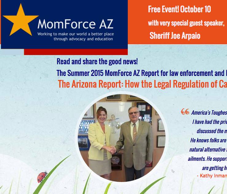 Kathy Inman teams up with Sheriff Joe Arpaio and MPP - Marijuana Policy Project - From this photo it looks like Kathy Inman and Sheriff Joe Arpaio are teaming up to help MPP or Marijuana Policy Project get it's phoney baloney initiative to legalize marijuana on the ballot in Arizona. If you ask me the phoney baloney MPP initiative to legalize marijuana is 99% about making millionaires out of the existing 80+ medical marijuana dispensaries and 1% about ending the evil draconian marijuana laws in Arizona. And if you ask me Sheriff Joe is one of the biggest tyrants in the history of Arizona. Sheriff Joe's tyranny has cost the taxpayers of Maricopa County millions of dollars in lawsuits for the murders and other crimes he has allowed his goons in the Maricopa County Sheriff's Department to commit. Sheriff Joe Arpaio also seems like a racist who wants to run all the Mexicans out of Arizona. From what I have heard the phoney baloney MPP initiative to legalize marijuana in Arizona creates a new police force whose only purpose is to arrest people for marijuana crimes? I bet that is why Sheriff Joe Arpaio is teaming up with Kathy Inman!!!!