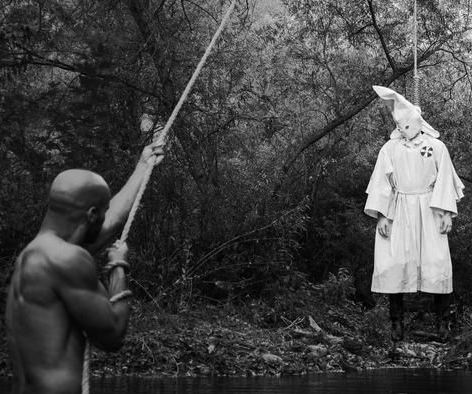 Racist KKK Klansman being lynched by Black guy - Daron P. Babin reported me to the Facebook narcs for posting this photo on Facebook
