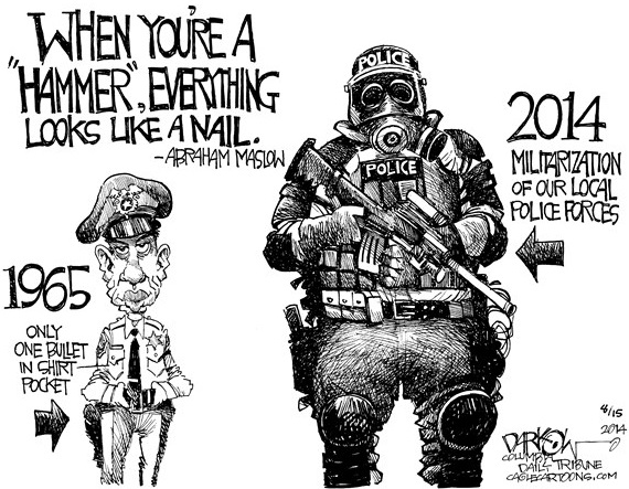 The police 1965 to 2014 - Militarization of our local police forces