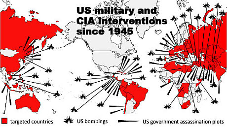 US and CIA military interventions since 1945